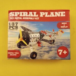 SPIRAL PLANE DIY METAL ASSEMBLY KIT. - NEW